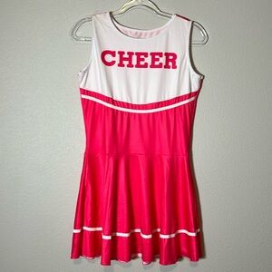 Cheerleading costume hot pink